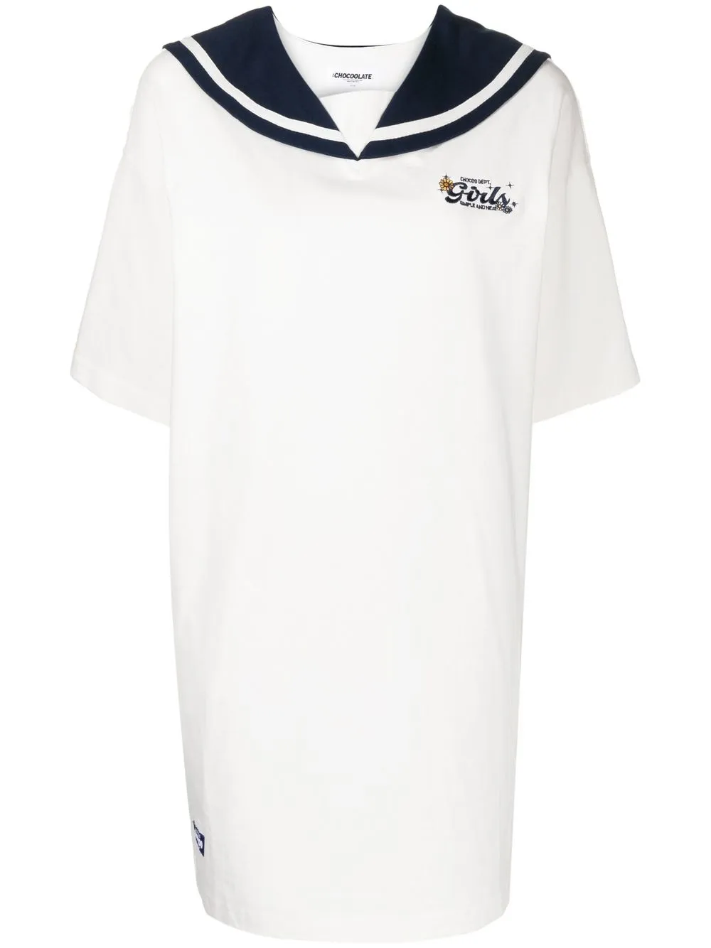 

CHOCOOLATE sailor-style T-shirt dress - White