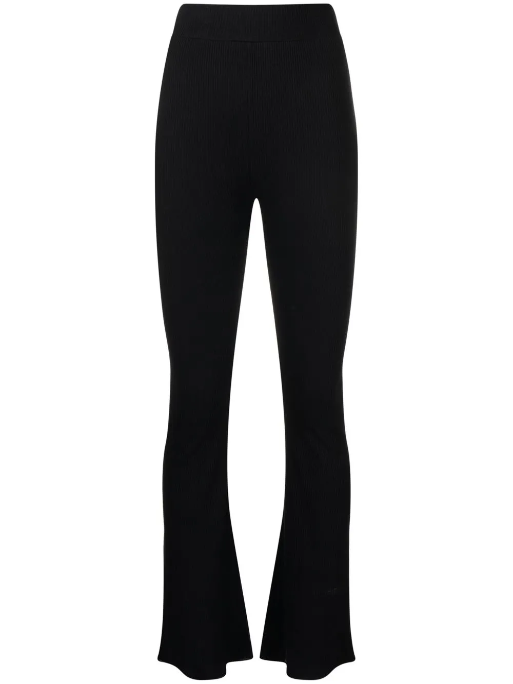 

CHOCOOLATE ribbed flared trousers - Black