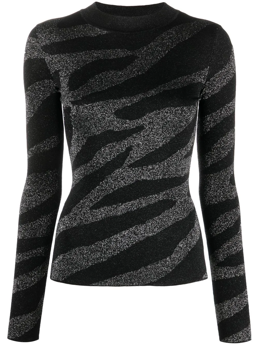 

MCM tiger-print long-sleeved T-shirt - Black