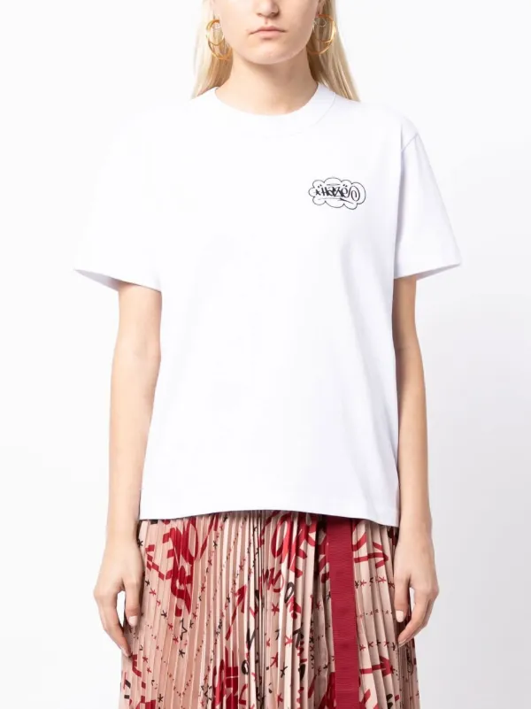 セール☆ [SACAI] グラフィック プリント クルーネック Tシャツ Sacai グラフィック Tシャツ | ホワイト | FARFETCH JP