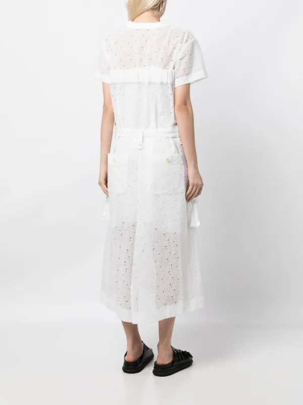 Sacai logo-embroidered A-line Dress - Farfetch