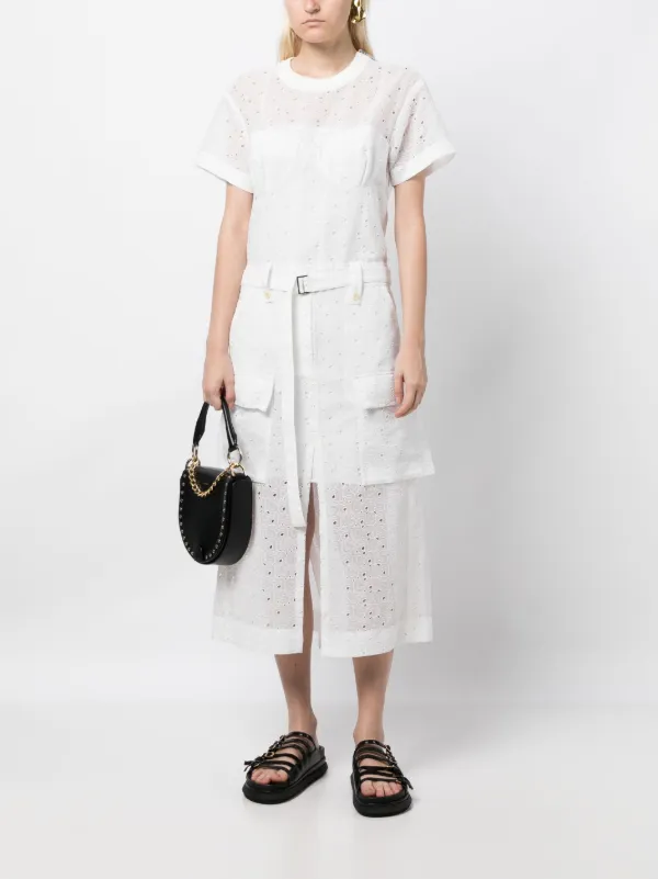 Sacai logo-embroidered A-line Dress - Farfetch