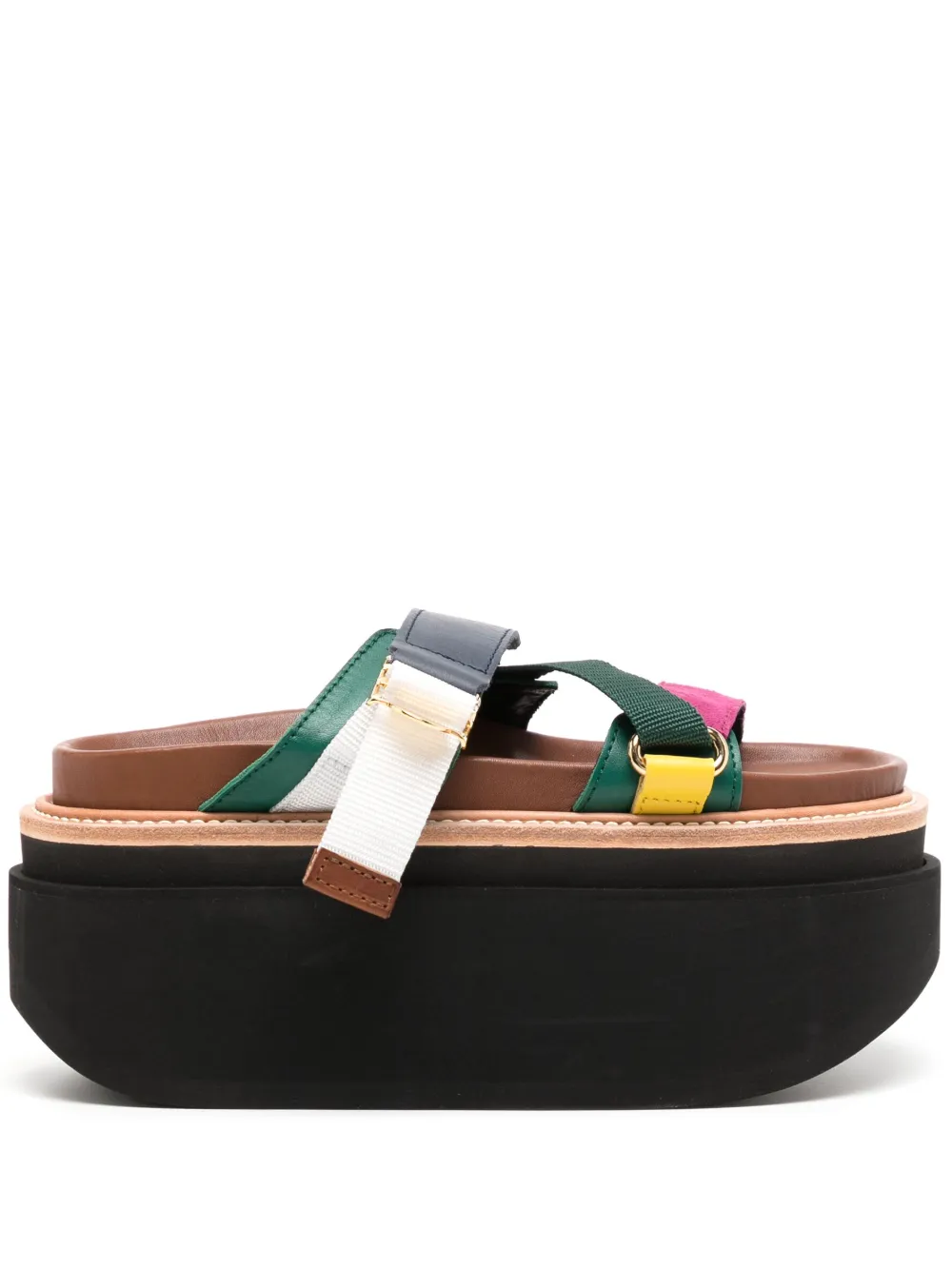 Sacai Hybrid Belt Leather Sandals - Farfetch