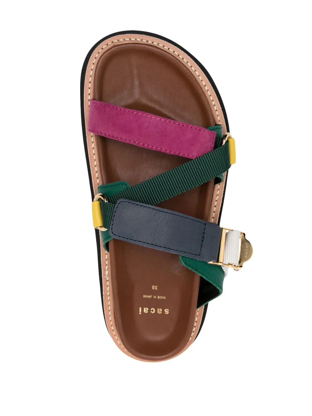 Sacai Hybrid Belt Leather Sandals - Farfetch