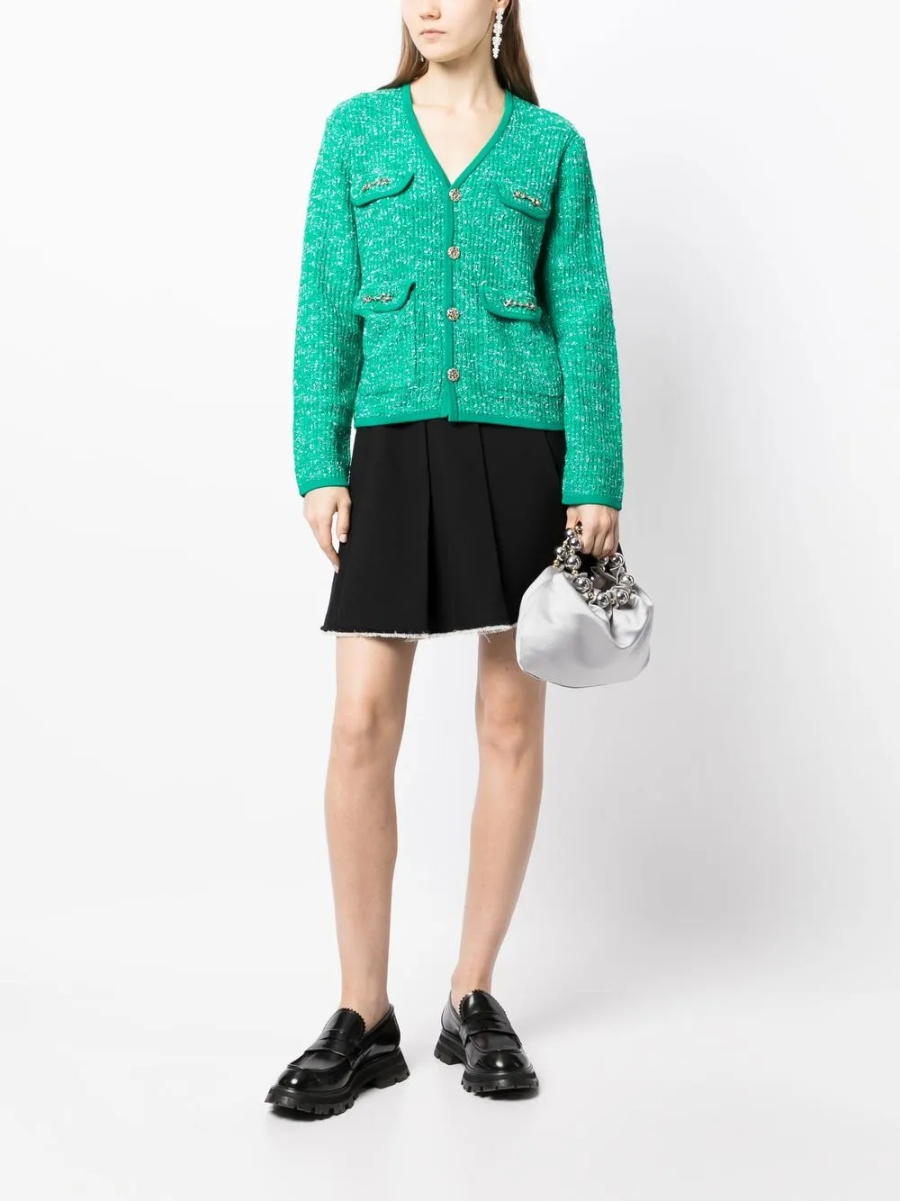 b+ab button-fastening knit cardigan - Groen