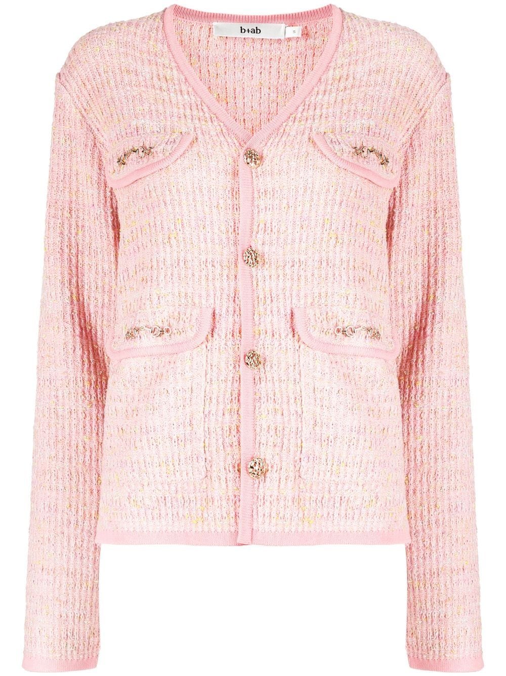 b+ab button-fastening knit cardigan - Pink