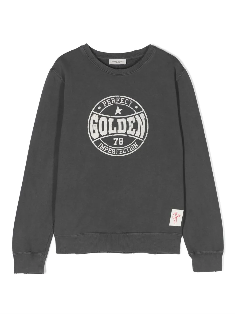 

Golden Goose Kids sudadera con efecto envejecido - Gris