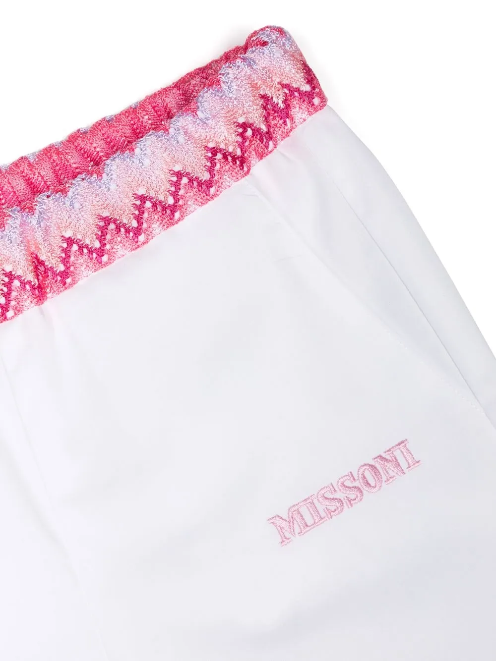 Missoni Embroidered-logo Track Pants In White
