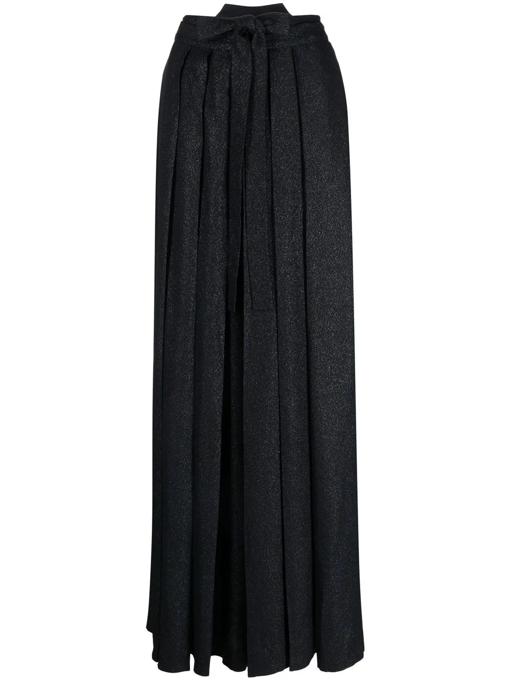 

Christian Dior pre-owned gathered lurex maxi skirt - Blue