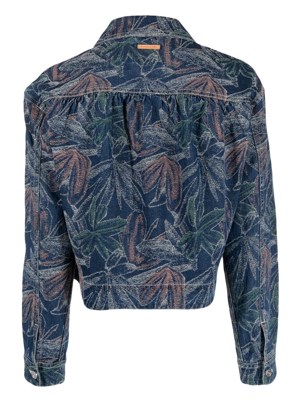 Scotch & Soda Jack met bloemen jacquard - Blauw