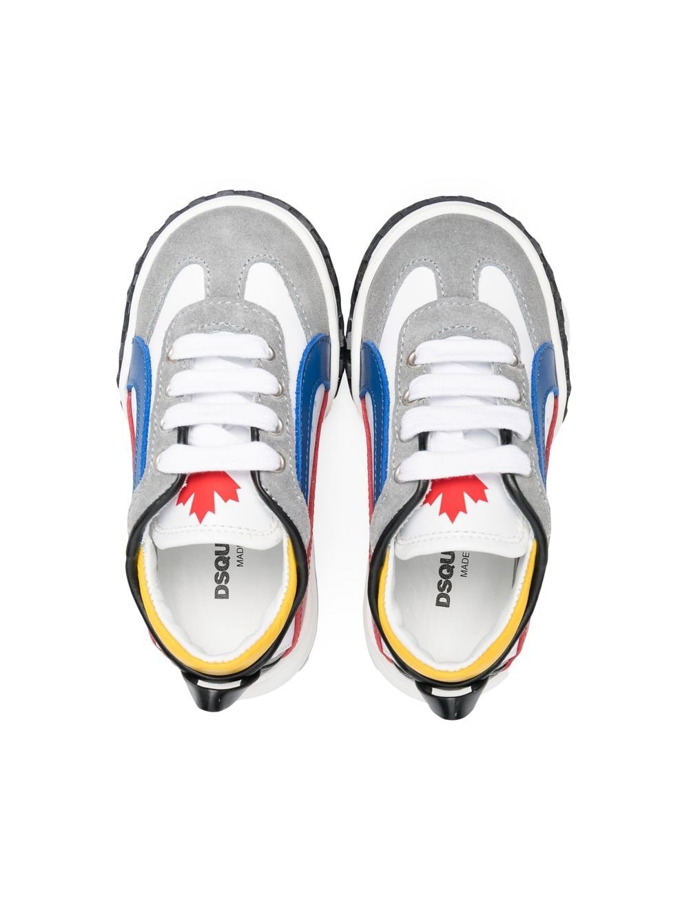 Shop Dsquared2 Multicolour Panelled Sneakers In White