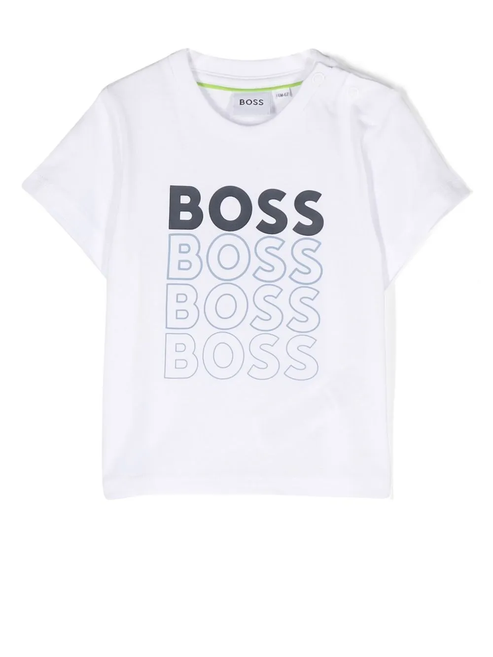 Bosswear Kids' Logo Print Cotton T-shirt In White