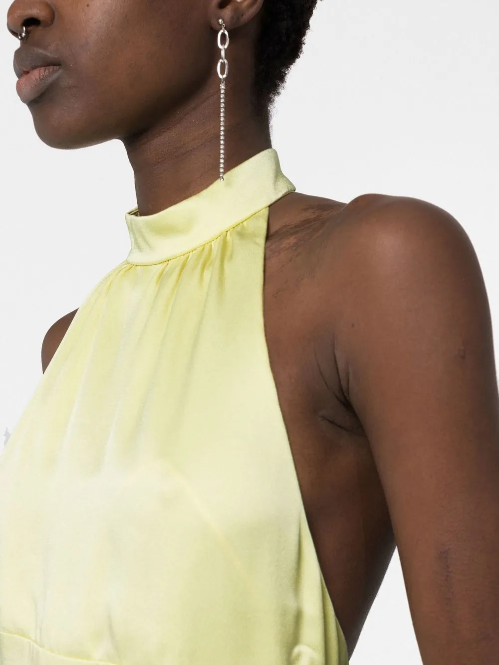 Givenchy Crystal-embellished Duchesse-satin Halterneck Gown In Yellow ...