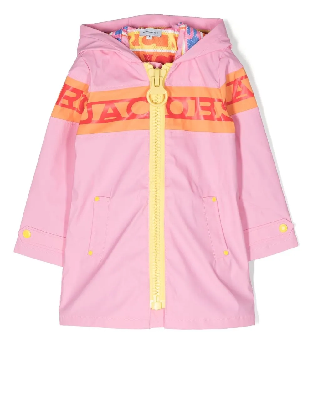 Marc Jacobs Kids' Oversized-zipper Hooded Jacket In Pink