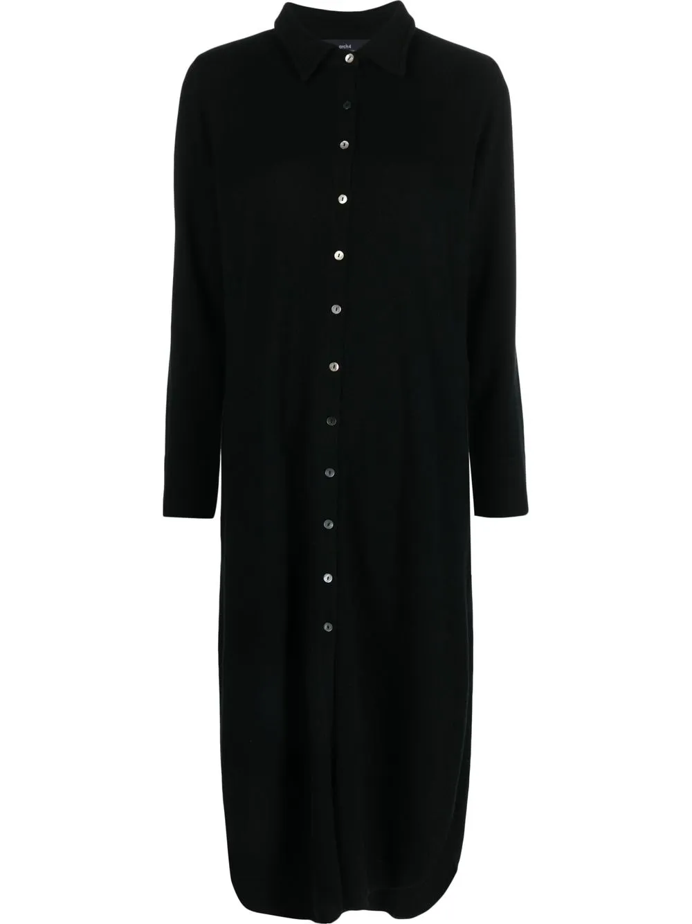 

arch4 cashmere shirt dress - Black