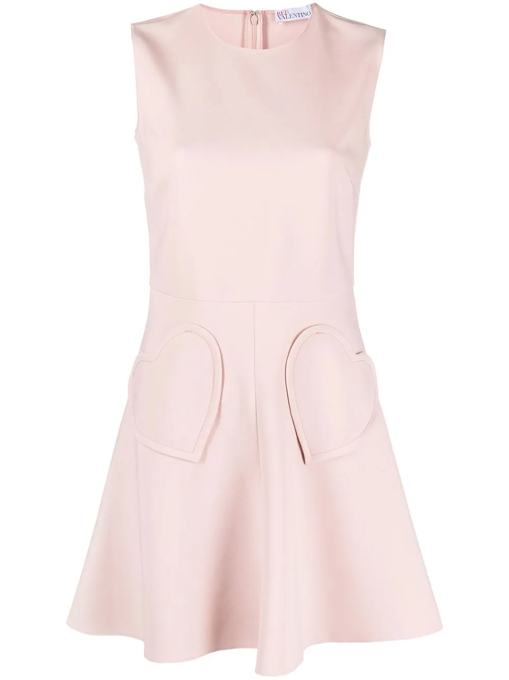 

RED Valentino heart-patch mini dress - Pink