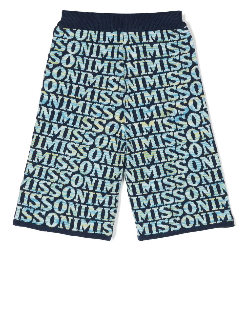 Missoni Kids Intarsia shorts - Blauw
