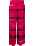 Gianfranco Ferré Pre-Owned 1990s striped cropped trousers - Pink