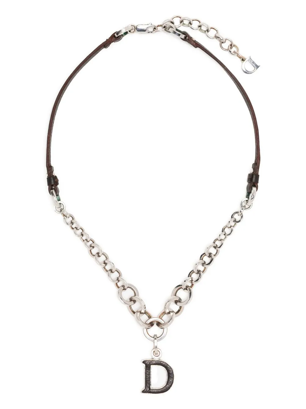 

Christian Dior pre-owned D-charm necklace - Silver