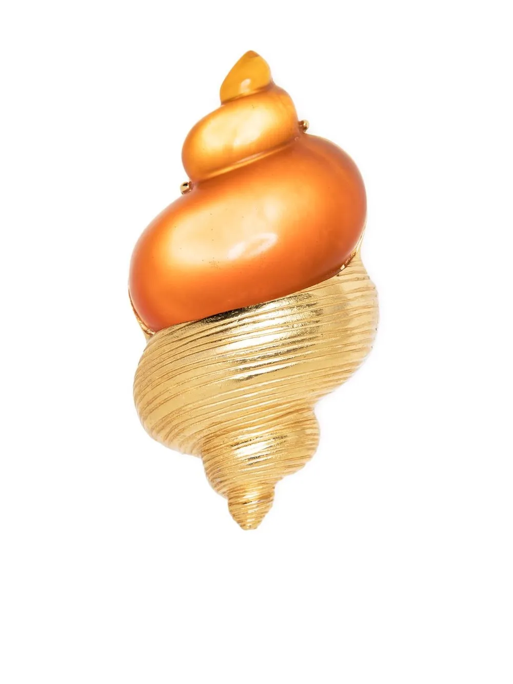 

Christian Dior pre-owned conch brooch - Gold