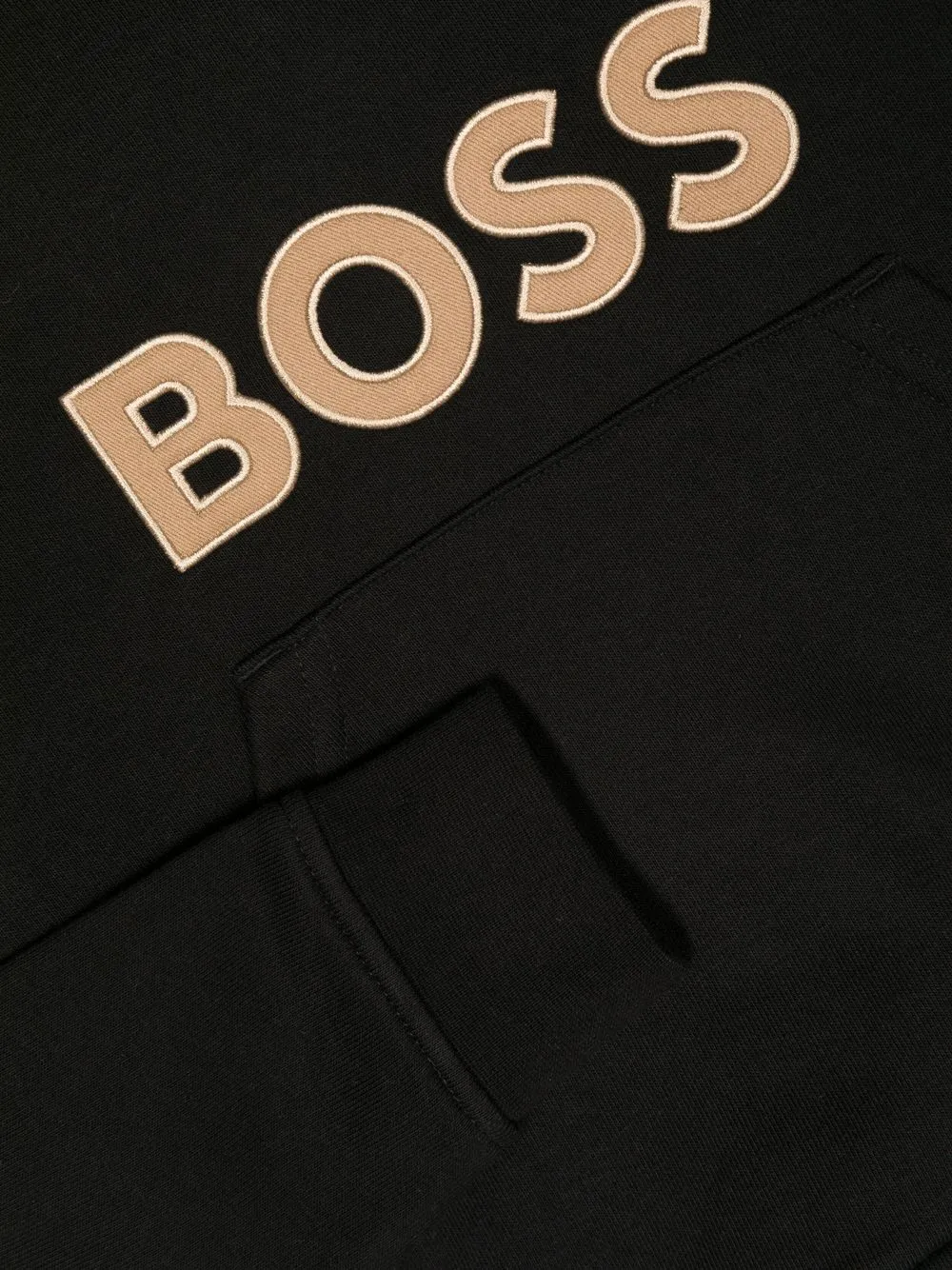 Bosswear Logo-appliqué Cotton-blend Hoodie In Black