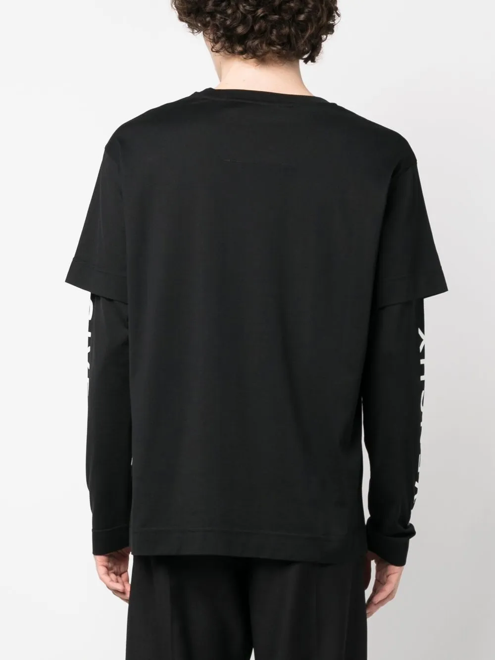 Givenchy Logo-print Multilayer T-shirt Black In Black