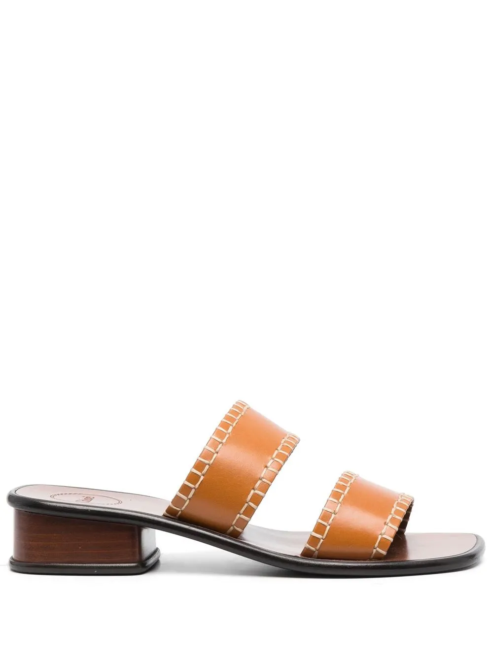 

Chloé Laia whipstitch-trim sandals - Brown