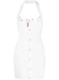 DSQUARED2 halterneck denim dress - White