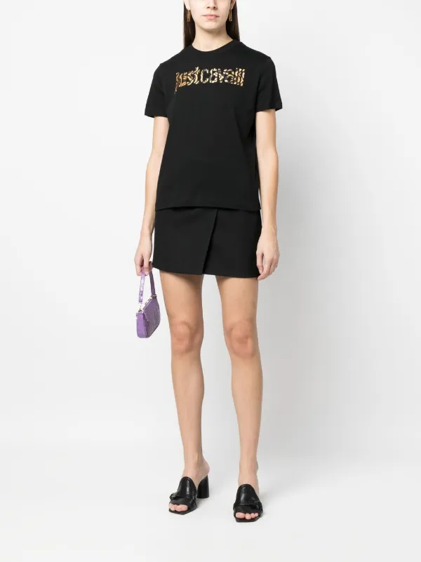 関税込み★送料無料【JUST CAVALLI】Ｔシャツ ブランドロゴ Just Cavalli コットン Tシャツ | ホワイト | FARFETCH JP