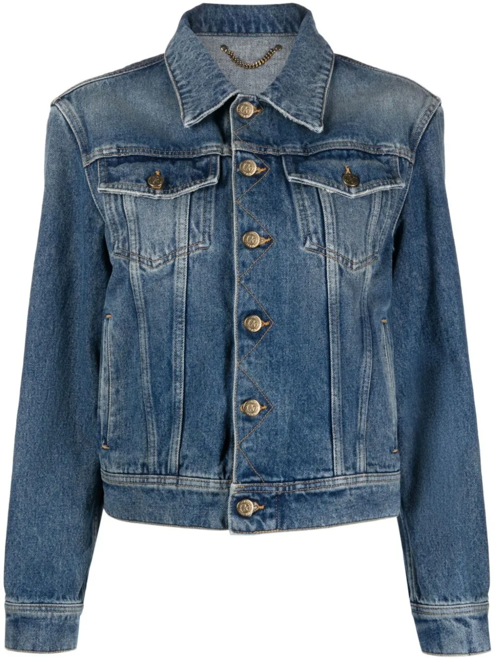 Golden Goose Jaqueta jeans com patch de logo | Azul | Image 1