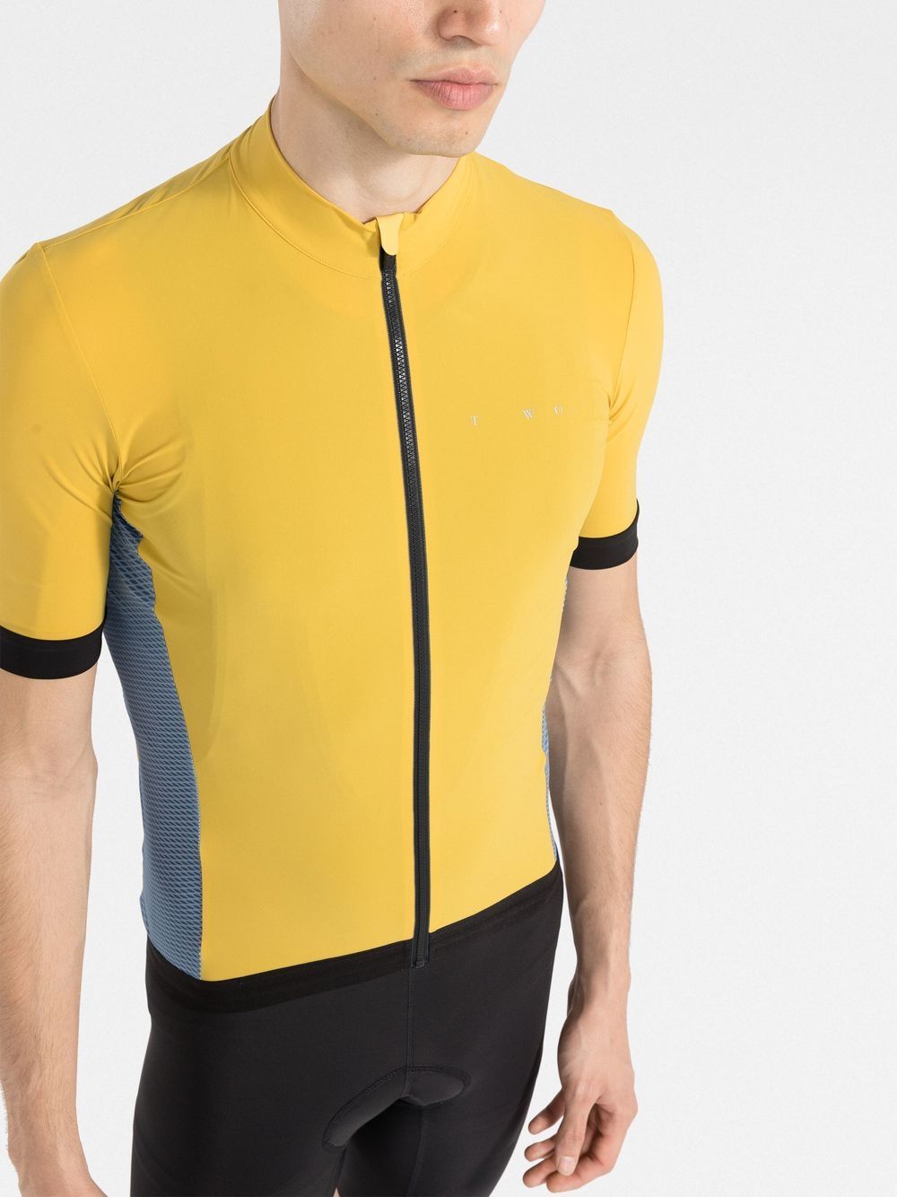 Shop There Was One Short-sleeved Zip-up Cycling Top In Yellow