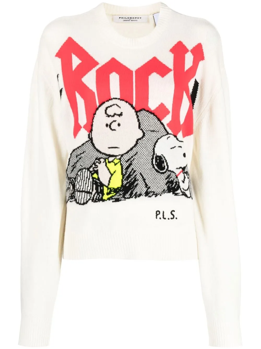 

Philosophy Di Lorenzo Serafini graphic-print crew-neck jumper - White
