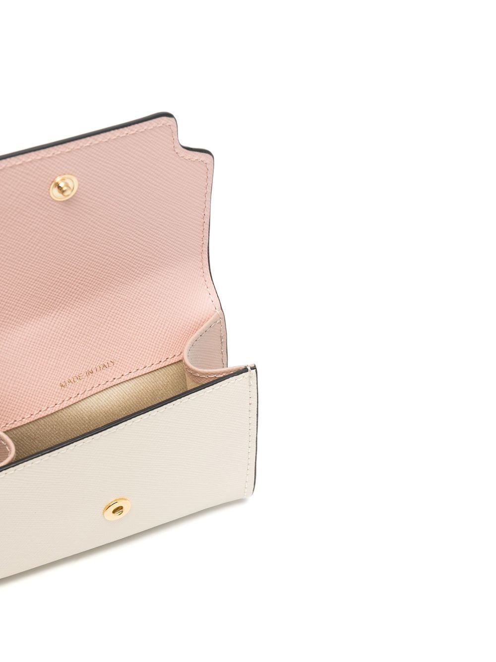 Shop Marni Two-tone Leather Wallet In Nude
