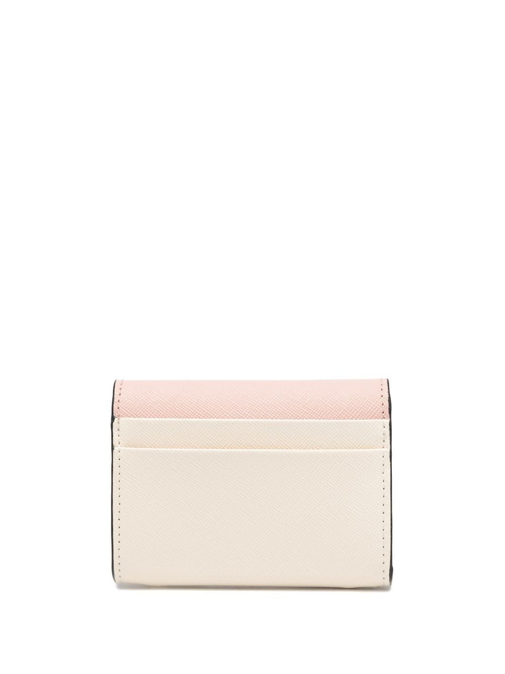 Shop Marni Two-tone Leather Wallet In Nude