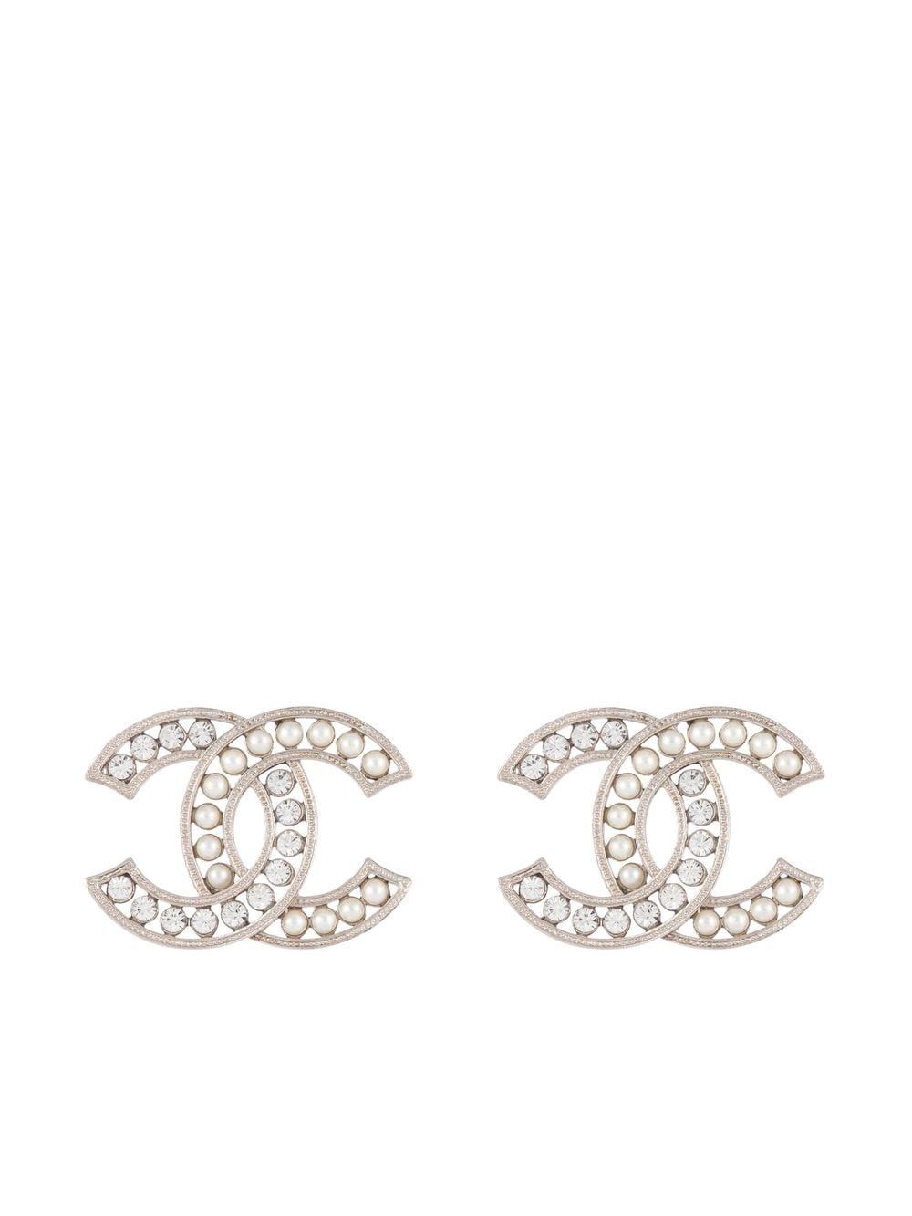 CHANEL Pre-Owned 2018 CC pearl-embellished post-back Earrings - Farfetch