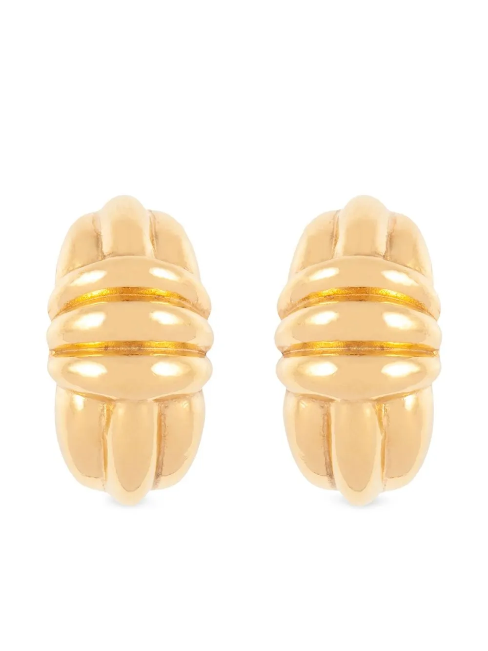 

Christian Dior 1980s pre-owned demi-hoop clip-on earrings - Gold