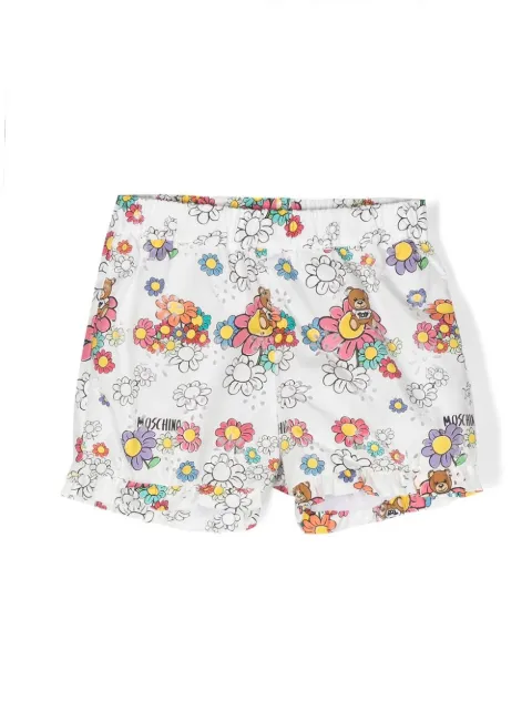 Moschino Kids Teddy Bear peplum-hem shorts