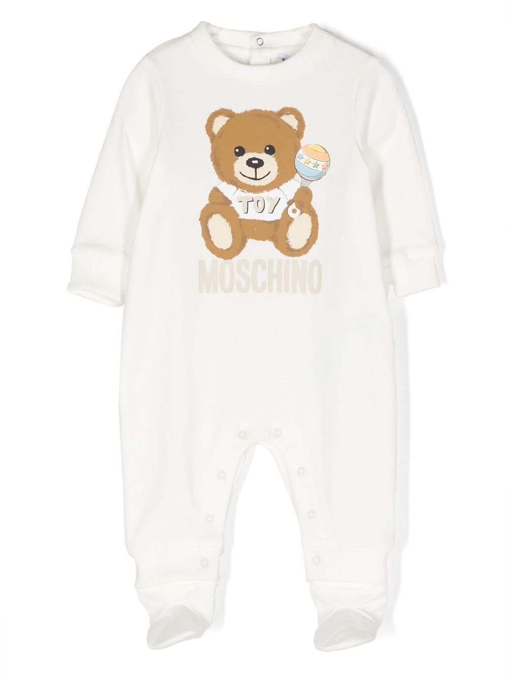 Moschino Teddy Bear Motif Babygrow In White