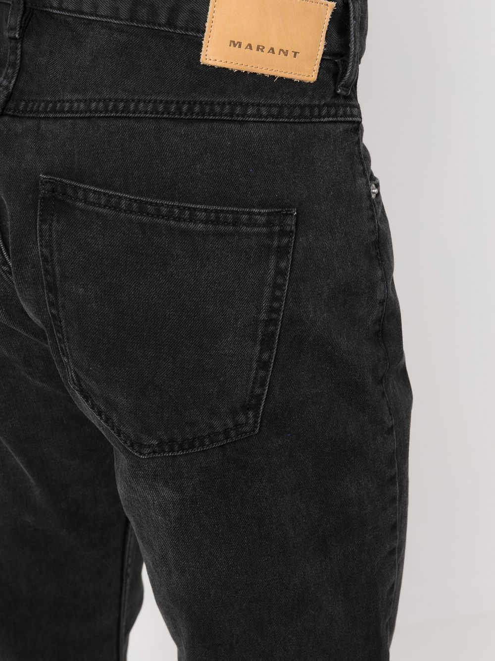 Shop Isabel Marant Straight-leg Jeans In Black