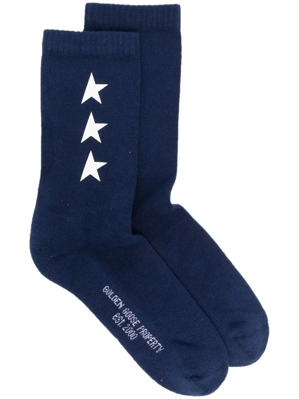 

Golden Goose star-print cotton socks - Blue