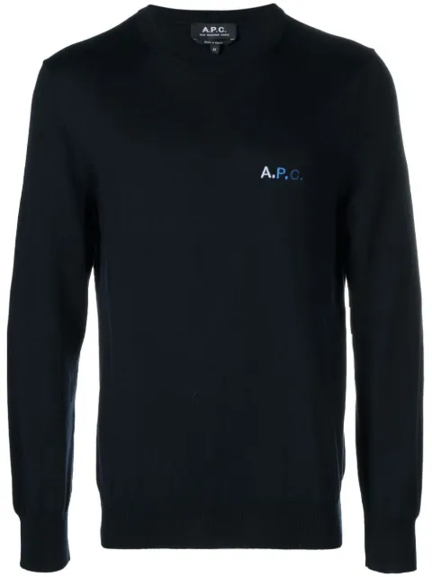 A.P.C. logo-embroidered sweater