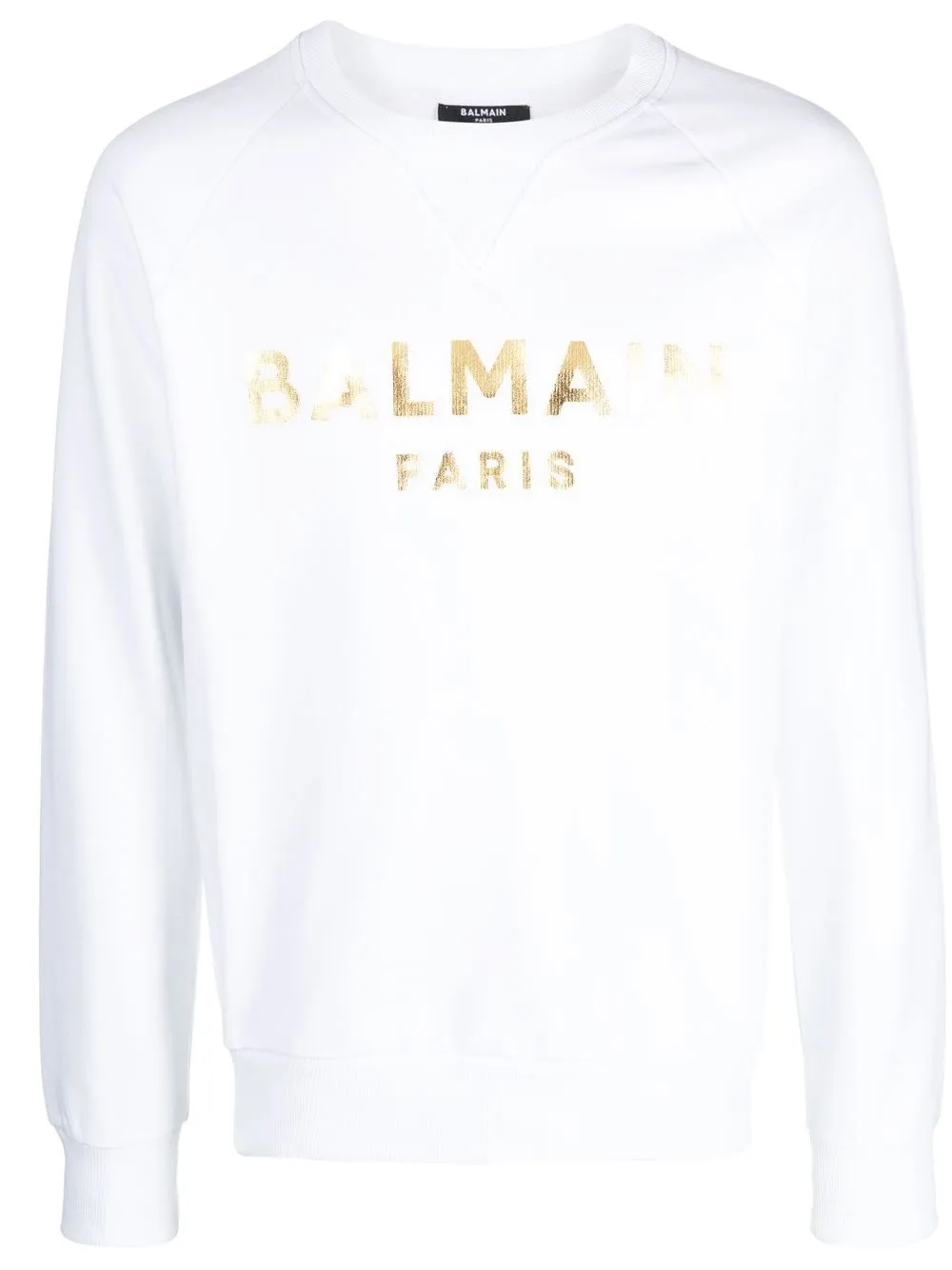 

Balmain logo-print cotton sweatshirt - White