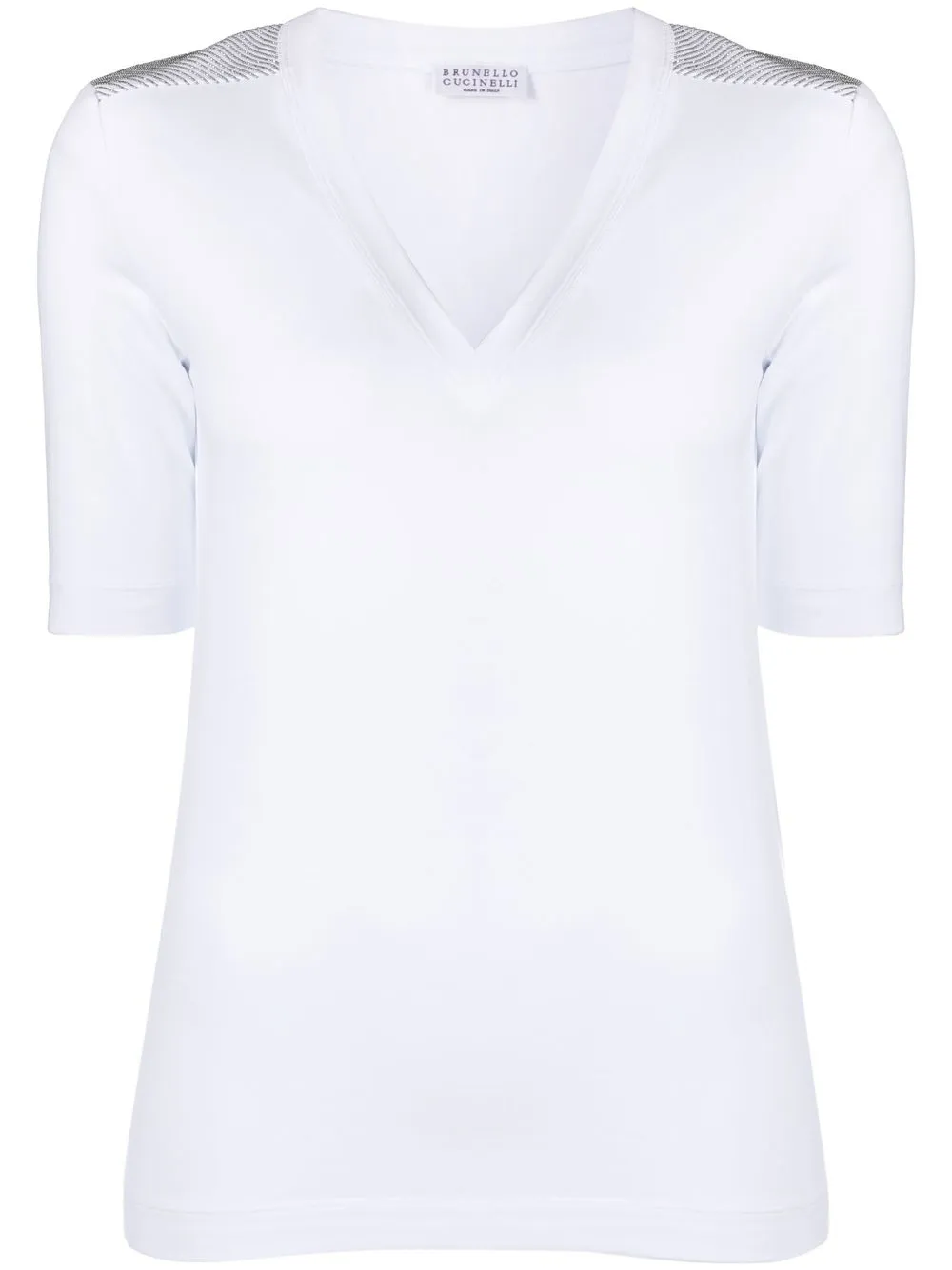 

Brunello Cucinelli Monili-embellished T-shirt - White