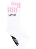 Lanvin logo-print calf-length socks - White