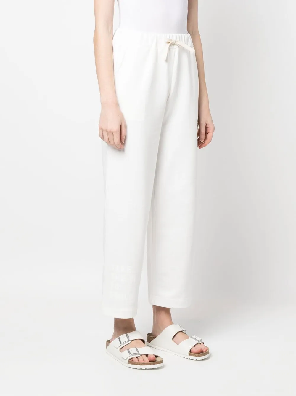 Shop Joshua Sanders Print-detail Track Pants In White