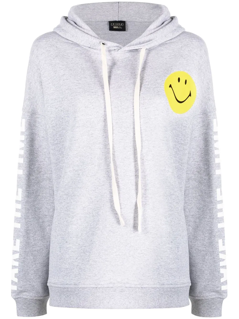 

Joshua Sanders smiley-print drawstring hoodie - Grey