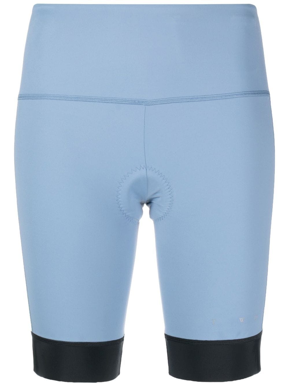 There Was One Panelled Cycling Shorts In Blue