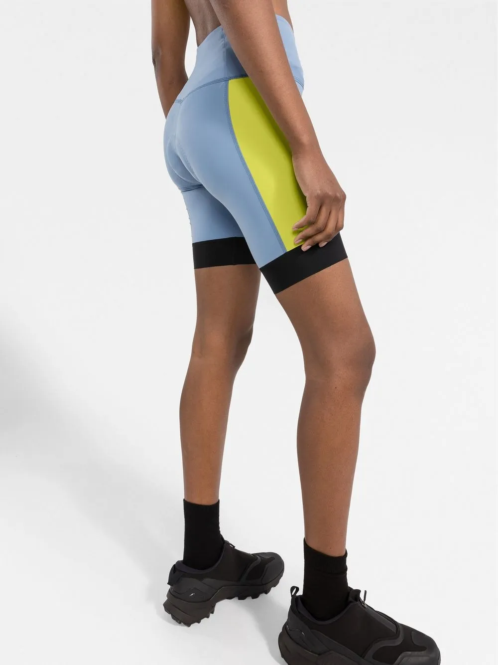 There Was One Fietsshorts met vlakken - Blauw