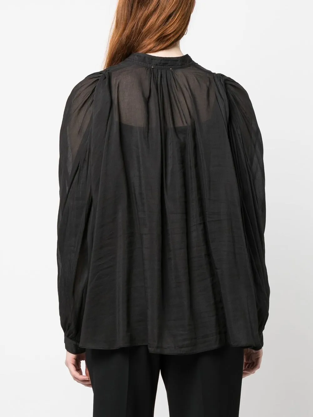 Shop Forte Forte Semi-sheer Blouse In Black