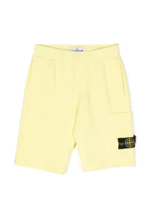 Stone Island Junior logo patch Track Shorts Farfetch